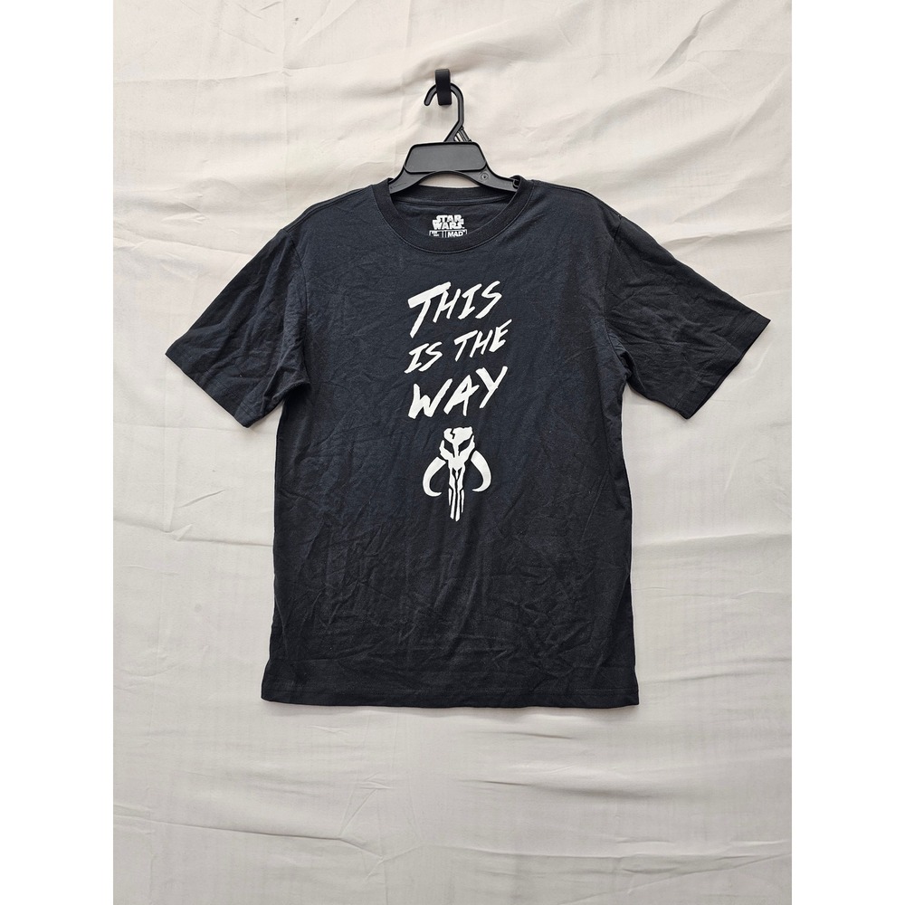 Star Wars Mens Mandalorian This Is The Way T-Shirt Black Cotton Size Small